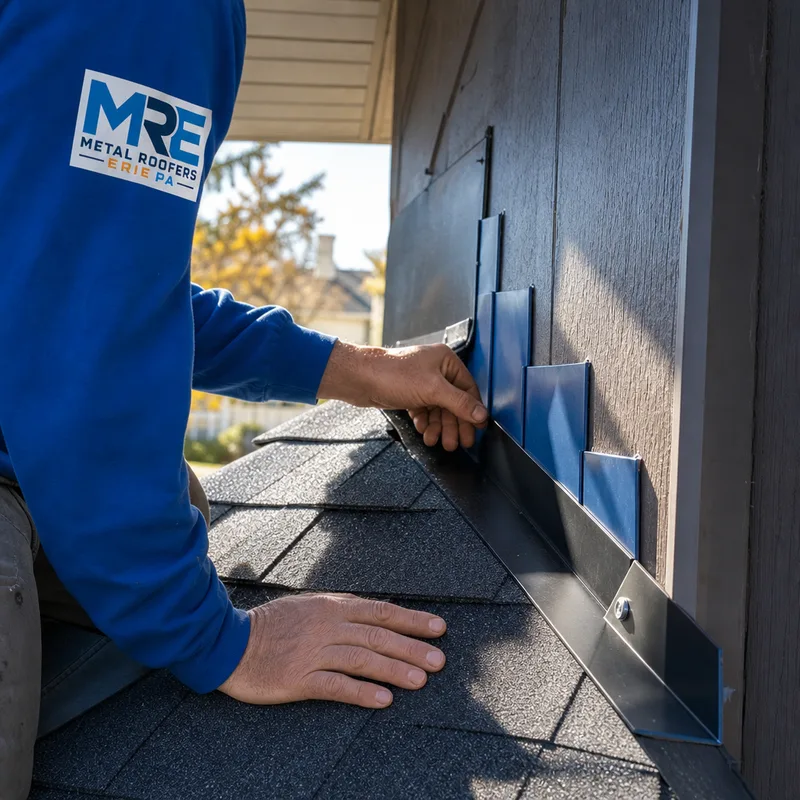 Correct sidewall step flashing and counterflashing with a properly integrated kick-out at the eave